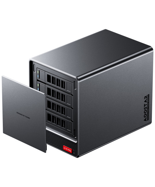 AOOSTAR WTR Pro NAS Mini PC Intel Alder Lake N100 Quad-Core 16GB DDR4 RAM 512GB SSD 4 Bays 90T Storage Dual 2.5G Ethernet Ports Windows 11 4K Triple Screen Display Mini Computer