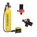 DEDEPU S5000B-A 1L Portable Scuba Diving Set 15-25 Minutes With Regulator Comfortable Silicone Mouthpiece Diving Goggles Strap Bag Handbag