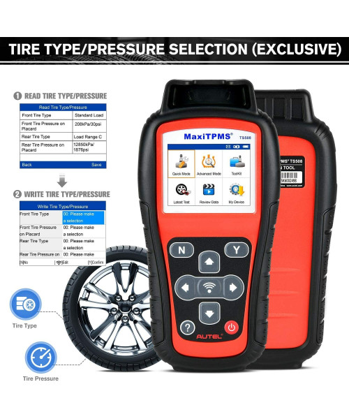 Autel MaxiTPMS TS508WF TPMS Tool Sensor Progarmming/ Relearn/ Activate TPMS Reset Read/Clear TPMS DTCs