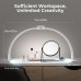 Janolia Half Moon Light for Nail Desk 29In Nail Tech Lamp Nail Table Light 7 Color Modes 10 Brightness for Tattoo/Eyelashes/Nail/Spa/Salon/Makeup
