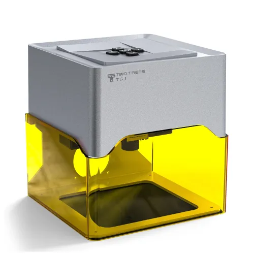 TWO TREES TS1 Mini Laser Engraver Machine 3W 80x80mm Engraving Area Desktop CNC Engraving for Wood Leather Plastic Offline Operation with Safety Goggles Lightburn Compatible DIY Craft Tool