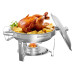 Warmounts 1/2/4/6Pack Chafing Dish Buffet Set, 5QT Round Buffet Servers and Warmers Set, Stainless Steel Catering Food Warmer with Glass Lid & Holder for Party Home Garden Wedding