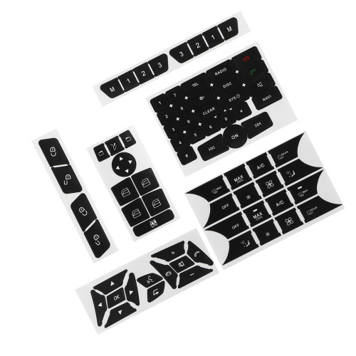 Matte Black Button Repair Decals Car Stickers For Mercedes-Benz GLK350 C Class CLS C218 SLK W172  W204 W212 W218 W207