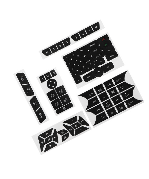 Matte Black Button Repair Decals Car Stickers For Mercedes-Benz GLK350 C Class CLS C218 SLK W172  W204 W212 W218 W207