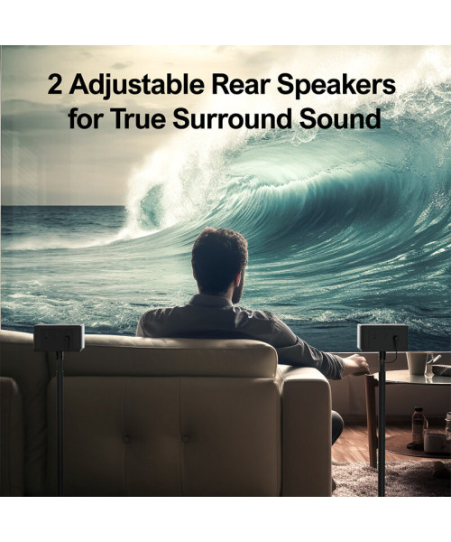 ULTIMEA Poseidon D50 5.1 Soundbar bluetooth Soundbar 6 High-Performance Speakers Surround Sound BassMax DSP Chip 3EQ Modes Wired Speaker