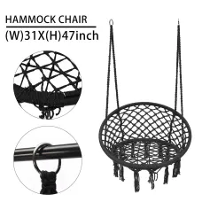 Garden Hammock Swing Chair Macrame Hanging Chair Cotton Bedroom Indoor Outdoor Room Patio