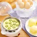350W Electric Egg Cooker 7 Eggs Capacity 360 Steaming Multifunctional Food-grade Material Quick Heating for Breakfast