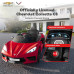 Funtok GT01A 12V 4.5AH 60W Kids Electric Ride on Car Licensed Chevrolet Corvette C8 4km/h Max Speed Safety Rechargeable Powered Electric Truck for 3-6 Years Old Kids with Wireless Remote Control Bluetooth LED Headlight Music Player