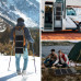 Foursun 12V 21W Portable Solar Panel with USB Type-C Fast Charging Charger Foldable for Hiking Camping Mobile Phones