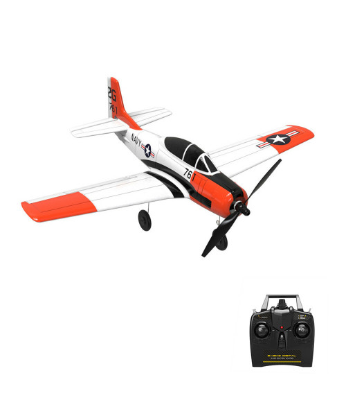 Eachine Mini T-28 Trojan EPP 400mm Wingspan 2.4G 6-Axis Gyro RC Airplane Trainer Fixed Wing RTF Mode 2 One Key Return for Beginner Two Batterries/Three Batterries