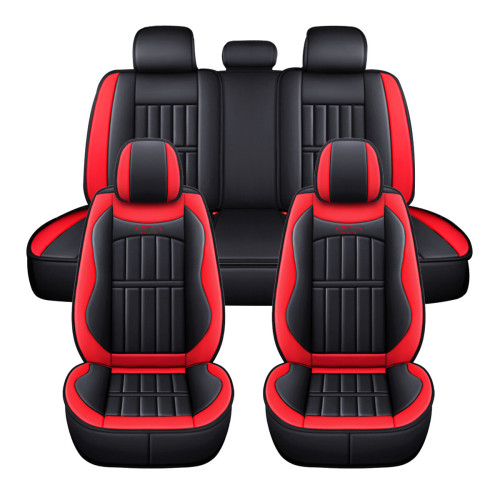 Eluto 5 Seats Car Seat Covers Universal PU Leather Seat Cushion Non-slip Protector Mat