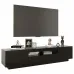 TV Cabinet with LED Lights Black 70.8"x13.8"x15.7