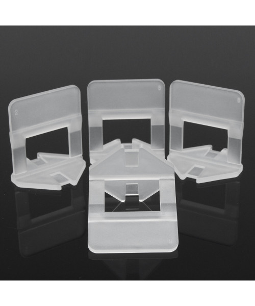 100Pcs 1.5mm White Ceramic Tile Tiling Accessibility Spacer Plastic Clip