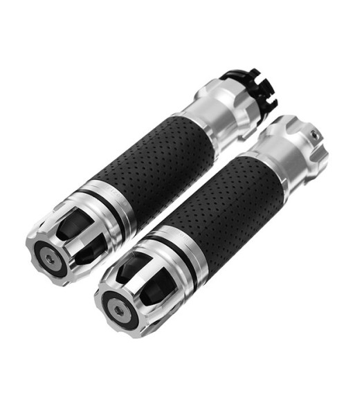 7/8 inch 22mm Motorcycle Refit Throttle Handlebar Grip Aluminum Alloy Rotatable