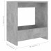 Side Table Concrete Gray 20"x10.2"x20" Chipboard