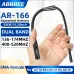 ABBREE AR-166 SMA-Female Gooseneck Antenna UHF VHF 39cm Flexible 360 Bending High Gain Signal Booster for Ham Radio Walkie Talkie Baofeng