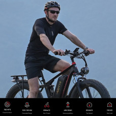 DUOTTS S26 Electric Bike 2024 Version 48V 20AH SamsungBattery 1500W(750W*2) Dual Motors 26*4.0inch Fat Tires 120-150KM Max Mileage 200KG Max Load Electric Bicycle