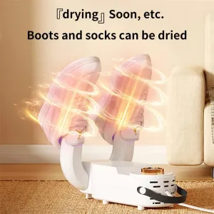 Portable Electric Shoe Dryer with Timer and Handle Multi Functional Boot Dryer Constant Temperature and Fast Drying for Socks and Gloves Rainy Seasons