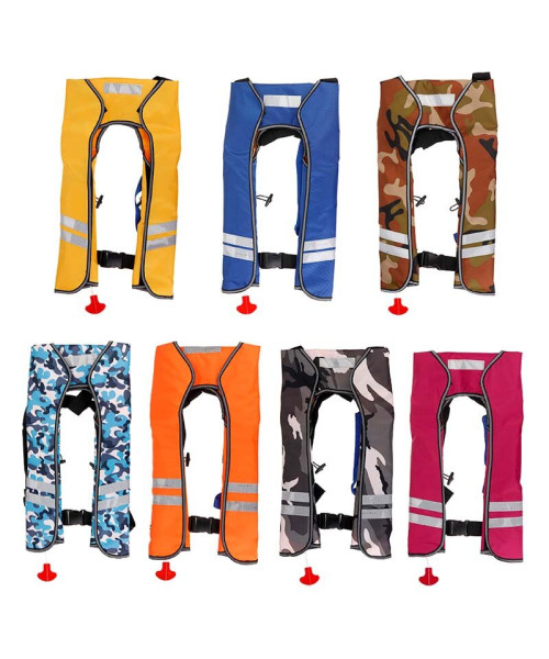 Automatic Inflatable Life Jacket Inflation Adult Survival Aid Vest With Luminous Film Super Floating Swimwear Water Sport Swimming Fishing Snorkel Survival Jacket