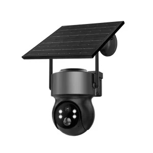 4MP Solar Powered WiFi IP Camera 320 Pan 90 Tilt PIR Motion Detection ICSEE APP Two-Way Audio Night Vision IP66 Waterproof Outdoor Surveillance Camera