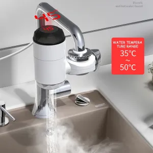 3000W Instant Tankless Electric Water Heater Faucet with LED Display Easy Installation IPX4 Waterproof for Kitchen Bathroom