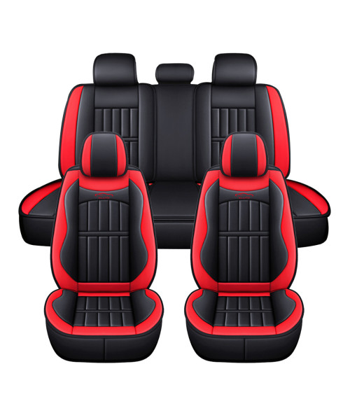 Eluto 5 Seats Car Seat Covers Universal PU Leather Seat Cushion Non-slip Protector Mat