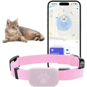 Cat Tracker GPS Cat Tracker Collar AirTag For Kittens For Apple Find Compatible with iOS and Android