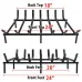 SINGLYFIRE Fireplace Grate 24 inch Heavy Duty Solid Steel Fireplace Log Holder 3/4" Bar Fire Grate Wrought Iron Wood Stove Holder Firewood Burning Rack for Indoor Outdoor Chimney Hearth Kindling Tool