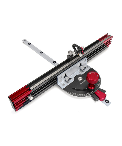ENJOYWOOD Precision Table Saw Miter Gauge with 890mm Extendable Fence, 27 Angle Stops, and Micro-Adjustable Flip Stop for Accurate Woodworking Cuts