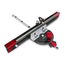 ENJOYWOOD Precision Table Saw Miter Gauge with 890mm Extendable Fence, 27 Angle Stops, and Micro-Adjustable Flip Stop for Accurate Woodworking Cuts