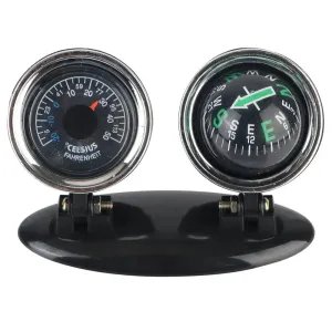 2 in 1 Car Ornaments Compass with Thermometer Direction Dashboard Ball for Cars Trucks SUVs