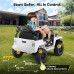 FUNTOK R05A 12V 7AH Kids Ride on Truck Car 5km/h Max Speed Safety Rechargeable Powered Electric Car for 3-8 Years Old Kids with Remote Control Bluetooth MP3 Player