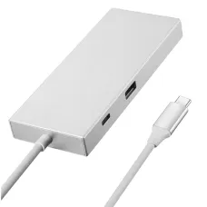 7-IN-1 Multifunctional Type-C Hub Adapter Docking Station with USB3.0 Type-C 3.1 PD 4K HDMI-Compatible SD/TF Card Reader Slot for Laptop PC Computer