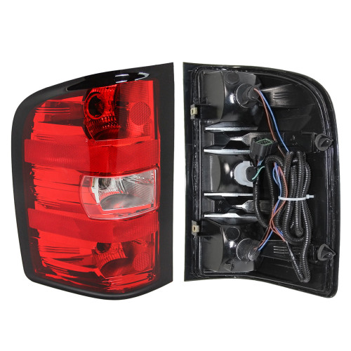 Pair Tail Light No Blubs Tail Lamps Clear Lens For Chevrolet Silverado 1500 2500HD 3500HD 2007-2013