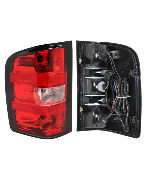 Pair Tail Light No Blubs Tail Lamps Clear Lens For Chevrolet Silverado 1500 2500HD 3500HD 2007-2013