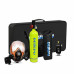 DEDEPU S5000PLUS-B 1L Scuba Tank Oxygen Diving Cylinder with 8-20 Minutes Respirator Breathing Portable Snorkeling Scuba Tank Kit with Snorkel Mask Adapter