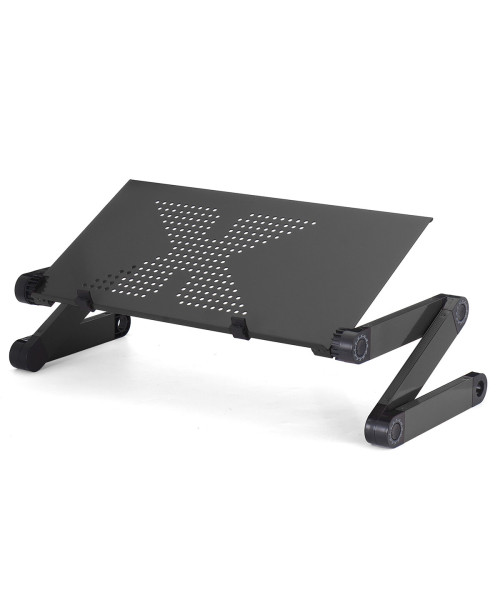 Laptop Desk Aluminum Alloy Folding Computer Notebook Desk Bed Laptop Table with Cooling Stand and Mouse Tray
