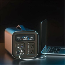 Gofort UA1100 1100Wh 1200W Portable Power Station 2x Pure Sine Wave AC110V Outlets 1200W Inverter Solar Generator for RV Van Home Outdoor Camping Emergency Battery Backup