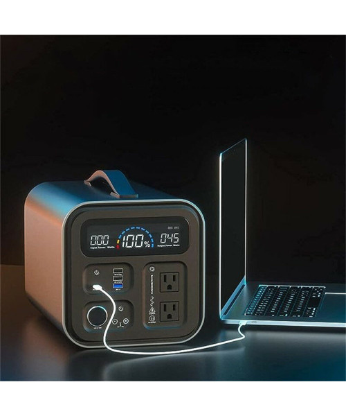 Gofort UA1100 1100Wh 1200W Portable Power Station 2x Pure Sine Wave AC110V Outlets 1200W Inverter Solar Generator for RV Van Home Outdoor Camping Emergency Battery Backup