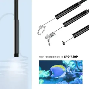 7mm Endoscope Camera Flexible IP67 Waterproof Inspection Borescope Camera for Android PC Notebook 6LEDs Adjustable