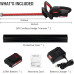 ECOMAX ELG06 18V 22-Inch Cordless Hedge Trimmer Ideal for Pruning Branches in Your Backyard, Garden Hedge Trimmer with 2.0AH Battery & Charger
