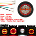 Rear Round Hamburger Led Tail Stop Lights Turn Signal Reverse Slim Lamp 12-24V