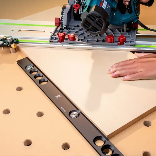 HONGDUI HD30-KY Fence Stop Kit Woodworking Bench Top Fence Woodworking Planing Stop Positioning Clamp Tool Set Kit For MFT System Workbench With Dog Holes