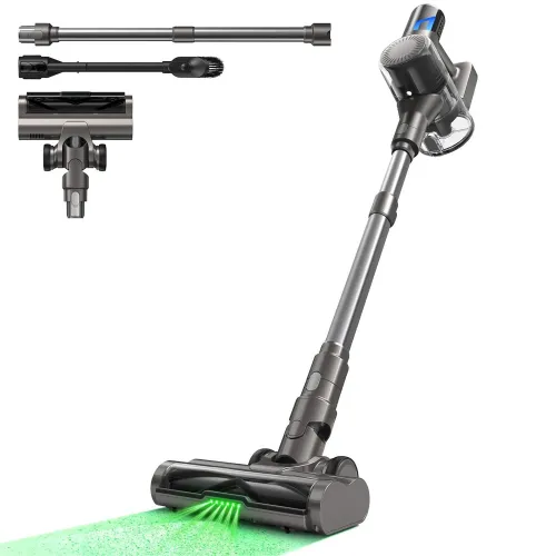 TD1Mate Cordless Vacuum Cleaner, Lightweight Stick Vacuum 33Kpa Powerful Suction Rechargeable Handheld for Home Pet Hair Hard Floor Carpet, Large Digital Display, Charging Moun