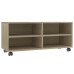 TV Cabinet with Castors Sonoma Oak 35.4"x13.8"x13.8" Chipboard