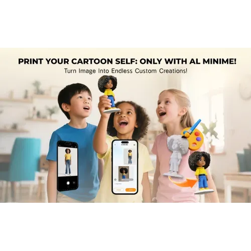 AOSEED X-MAKER JOY AI Kids' V4.0 3D Printer 300mm/s Print Speed 120120120mm Build Volume Support Wi-Fi App Control