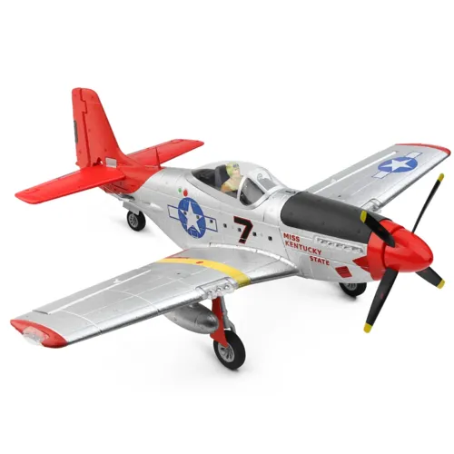 XK A280 P-51 Mustang 3D/6G System 560mm Wingspan 2.4GHz 4CH EPP RC Airplane Fighter RTF With LED Lights for Beginner
