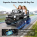 FUNTOK R06S 24V 7AH Double Seater Kids Ride on Truck Car 8km/h Max Speed Safety Rechargeable Powered Electric Car for 3-8 Years Old Kids with Remote Control