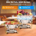WARMOUNTS Chafing Dish Buffet Set, 5QT 2/4 Pack Gold Accent Stainless Steel Chafers and Buffet Warmers Sets with Lid & Lid Holder for Parties Catering Events Weddings Banquets