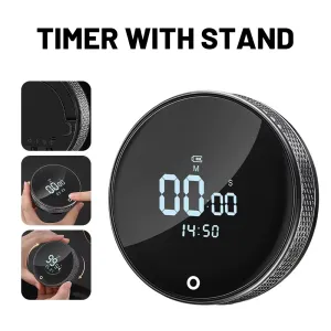 Magnetic LED Digital Timer Stopwatch Alarm Countdown Timer Rotating Volume Adjustment For Kitchen Cooking Learning